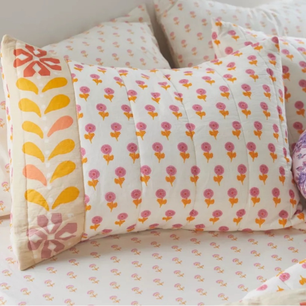 Urban Outfitters Palmetta Quilted Standard Sham
